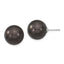 Majestik Rhodium-Plated Sterling Silver Black Shell Pearl Stud Earrings  Timeless Elegance in Gift-Ready Design