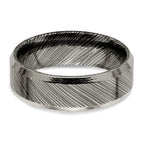 Beveled-Edge Comfort-Fit Wedding Band in Titanium, 7mm