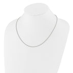 Sterling Silver RH-plated Adjustable 1.6mm Spiga Chain