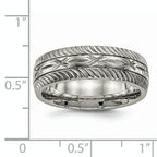 Diamond-Cut Comfort-Fit Wedding Band in Titanium, 7mm