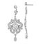 Cheryl 925 Sterling Silver Rhodium-Plated CZ Chandelier Dangle Earrings Elegant Gift-Ready Design