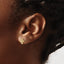 14K Yellow Gold 1/10 ct Diamond Cross Post Earrings