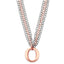 Sterling Silver & Rose Vermeil Multi-Strand With Circles Necklace