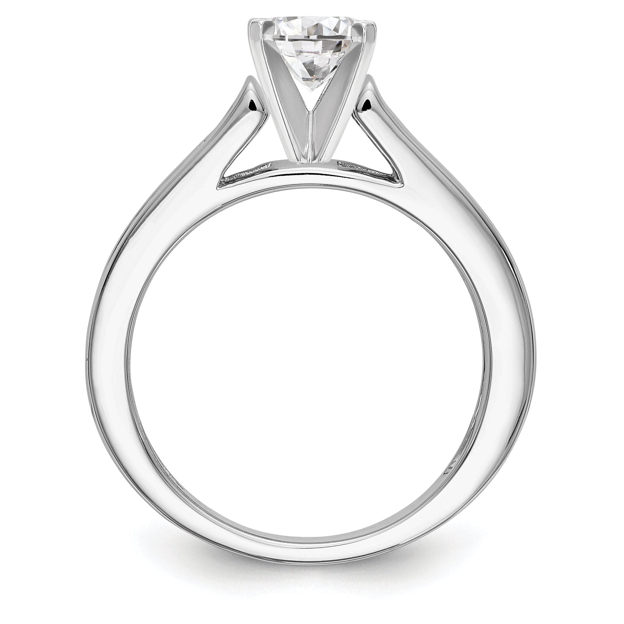 14K White Gold Peg Set 1/3 carat Channel-set Diamond Semi-mount Engagement Ring Secondary image