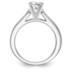 14K White Gold Peg Set 1/3 carat Channel-set Diamond Semi-mount Engagement Ring