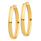 14k High Polished 5mm Oval Hoop Earrings