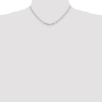 Elongated Open Link Chain in Sterling Silver, 3.25mm
