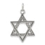 Sterling Silver 925 Antiqued Star of David Charm Pendant Vintage Elegance