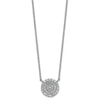 14kw 1/2 ctw Lab Grown Diamond VS+ F+ Heart Cluster Necklace
