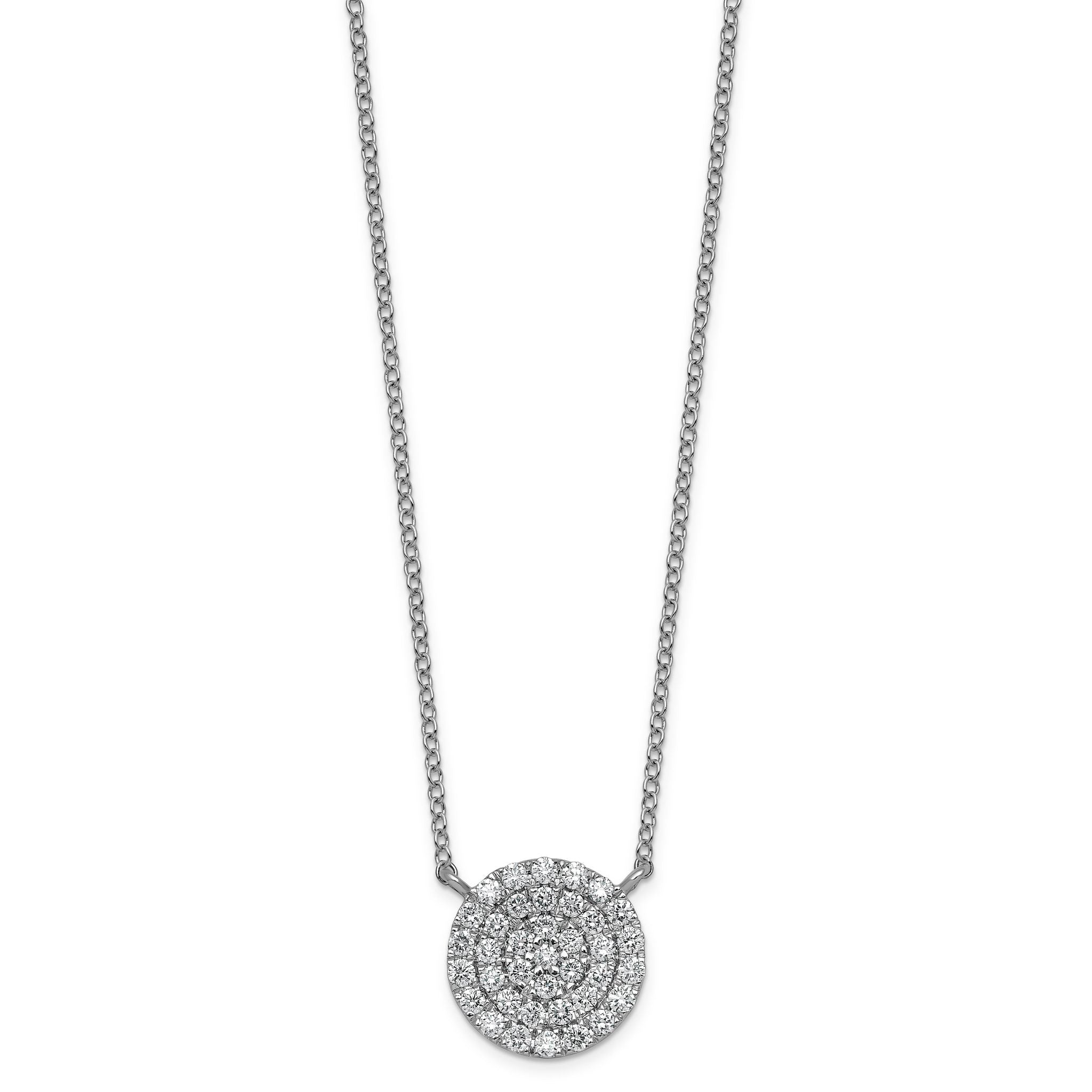 14kw 1/2 ctw Lab Grown Diamond VS+ F+ Heart Cluster Necklace