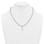 14k White Gold 10 1/3 carat Lab Grown Diamond VS+ F+ Complete 18 inch Fashion Tennis Necklace