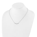 14k White Gold 1/2 carat Lab Grown Diamond VS+ F+ Complet 18 inch Fashion Bar Necklace