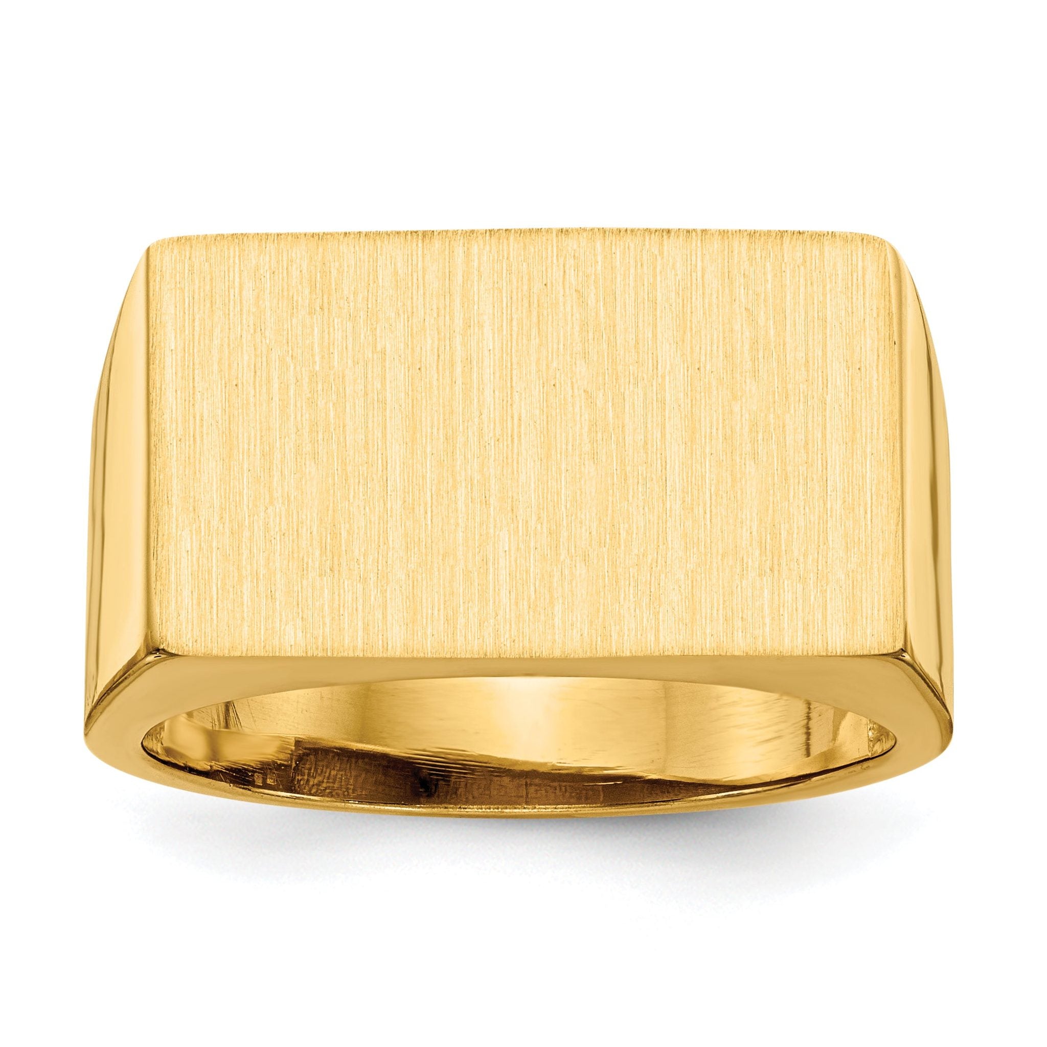 14k 10.0x18.0mm Open Back Men's Signet Ring Main image