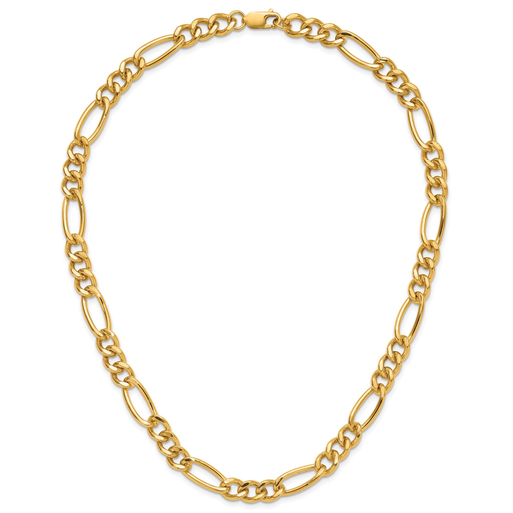 14K Gold Filled Heavy Figaro Chain Necklace in 7.75mm Width
