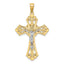 10K Two-Tone Gold Two-tone Cut-Out Crucifix Charm