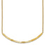 14K Polished and Diamond-cut Bar Double Chain w/2in ext. Necklace