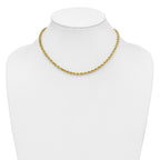 14K 7 inch 4mm Diamond-cut Rope with Lobster Clasp Chain