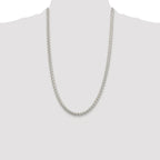 Sterling Silver Rhodium-plated 5mm Round Spiga Chain