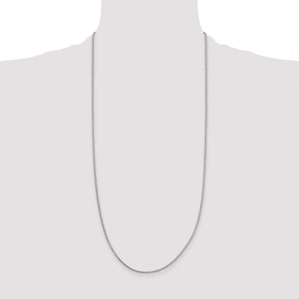 Diamond-Cut Spiga Chain Necklace in Sterling Silver