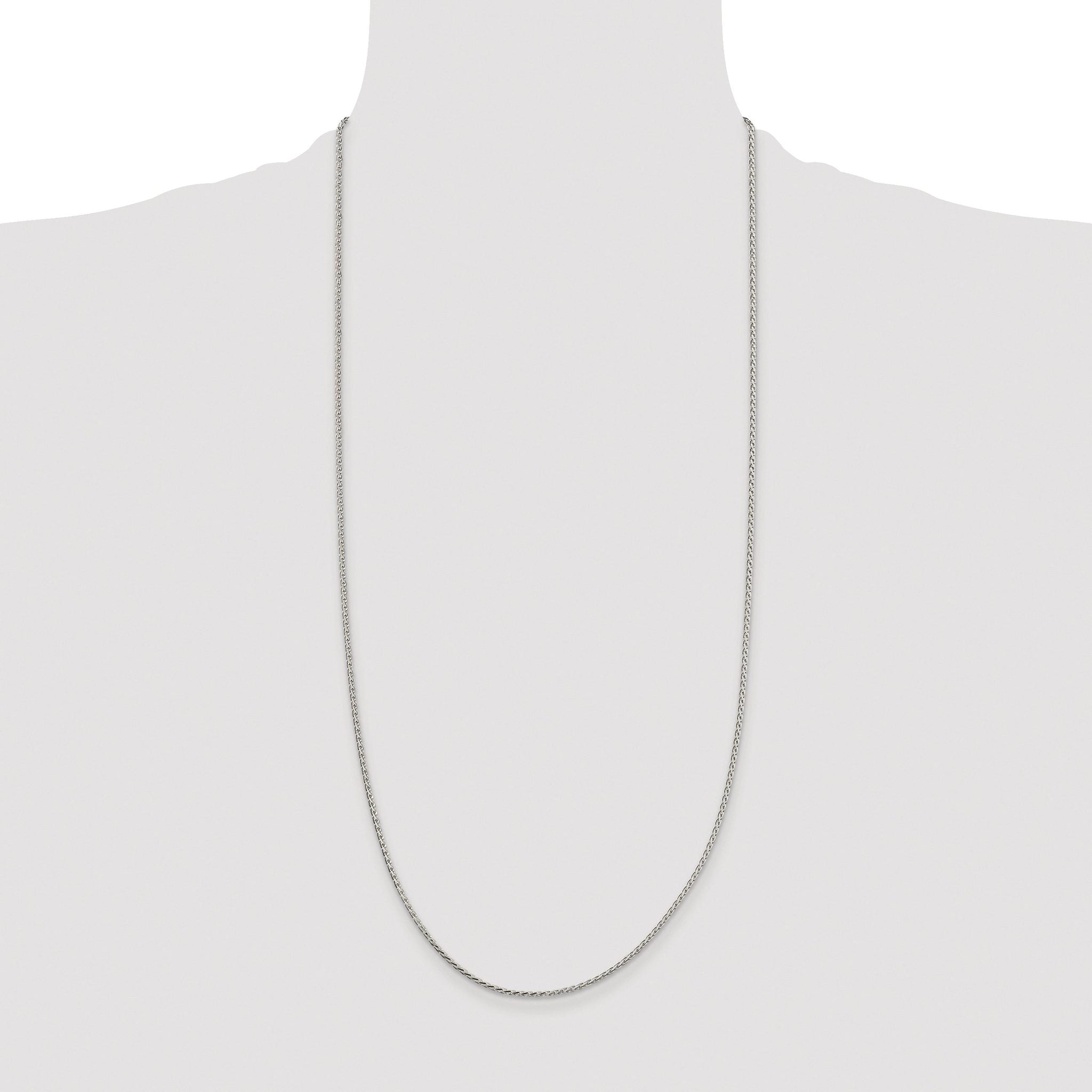 Diamond-Cut Spiga Chain Necklace in Sterling Silver