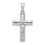 Sophia Jewelers 925 Sterling Silver 3D Latin Crucifix Pendant Rhodium-Plated Polished Finish