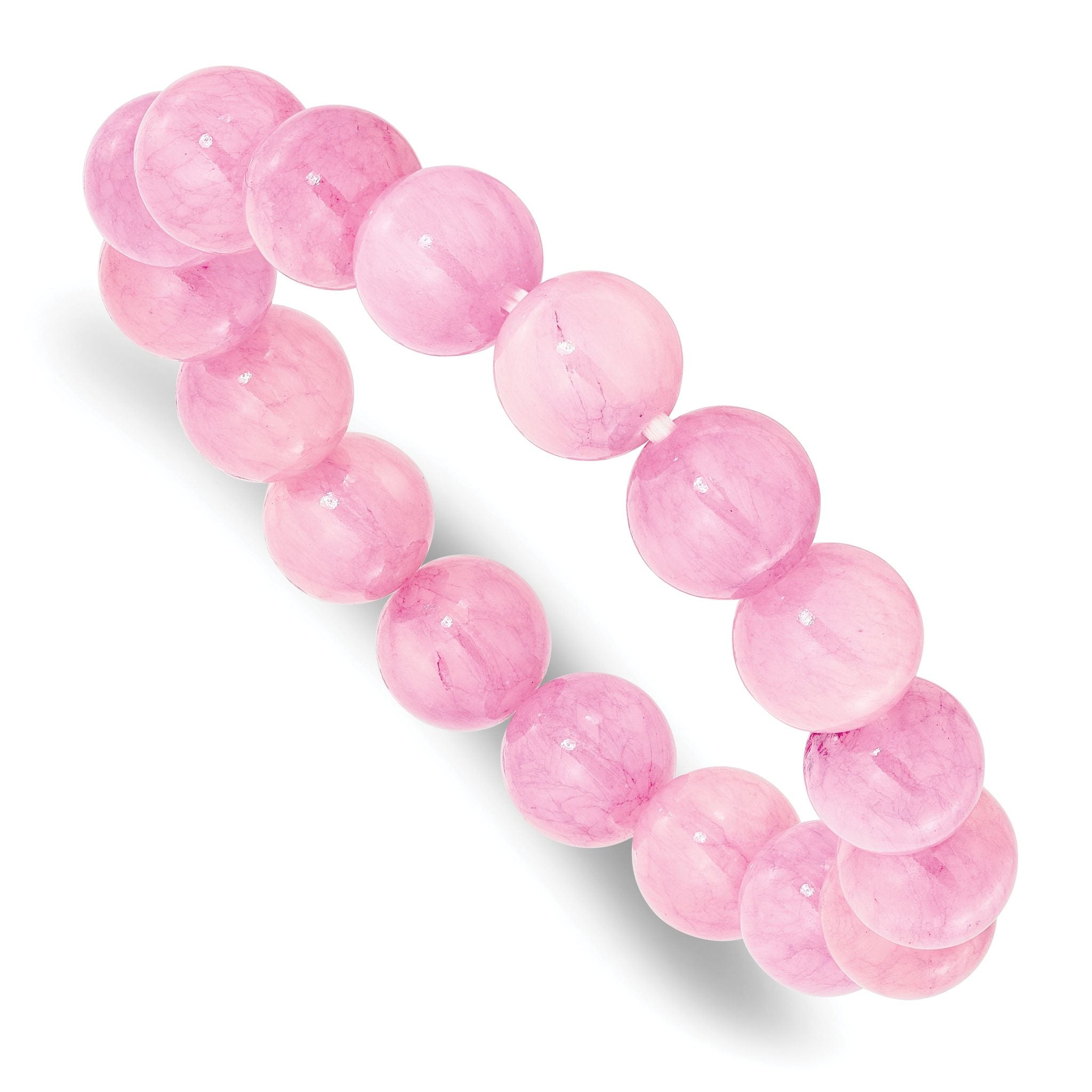 Pink Rose Quartz 10.00mm Beaded Stretch Bracelet Main image