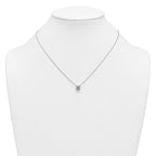 14k White Gold 1 1/2 carat Certified Lab Grown Diamond VS/SI+ G+ Round Complete Four Prong 18 inch Solitaire Necklace
