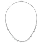 14k White Gold 4 carat Lab Grown Diamond VS+ F+ Complete 18 inch Fashion Tennis Necklace