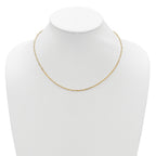 Sterling Silver Gold-plt 2.3mm Paperclip 1in+1in Adjustable Chain