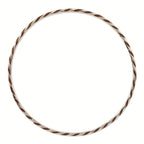 Sterling Silver Stackable Expressions Twisted Brown Enamel Bangle