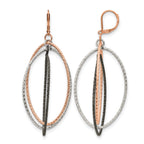 Stainless Steel Multi-Color Polished Textured Drop Dangle Earrings for Women