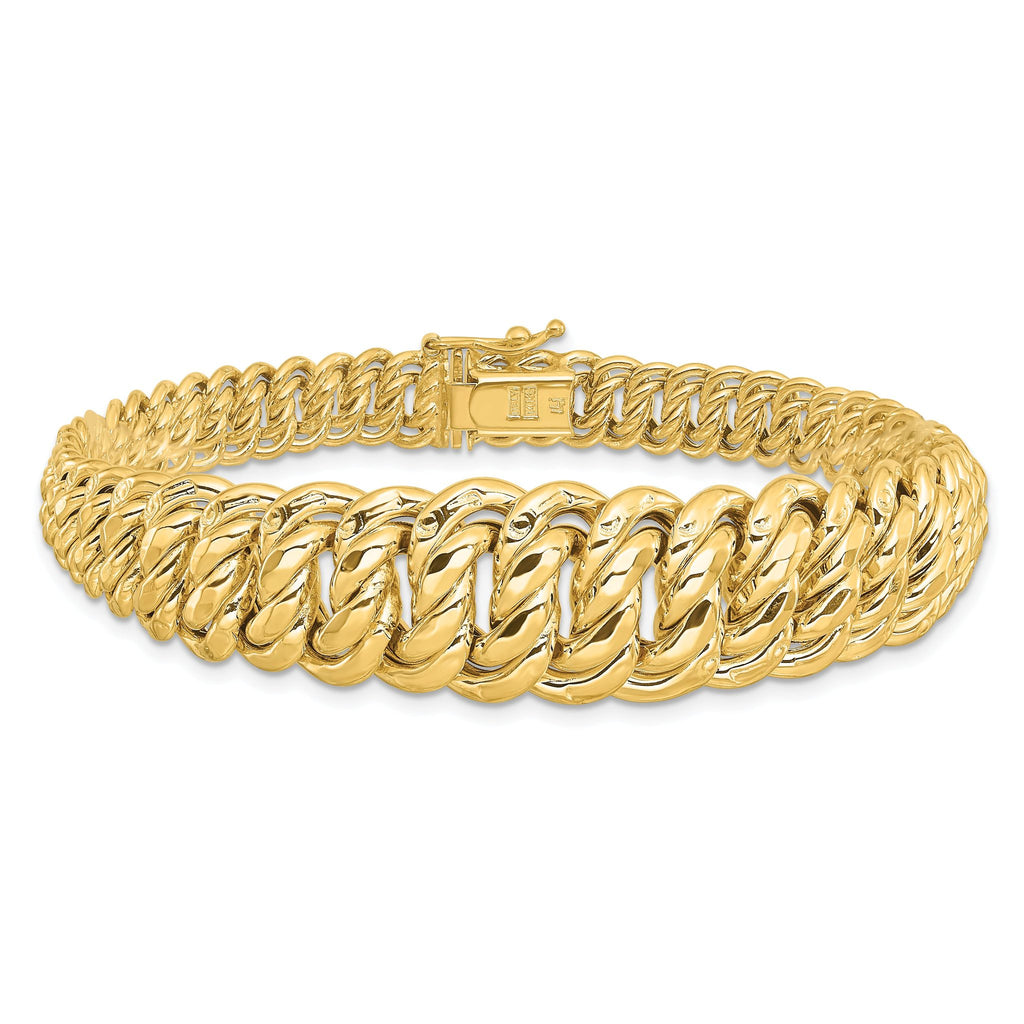 14K Polished Fancy Link Bracelet