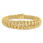 14K Polished Fancy Link Bracelet
