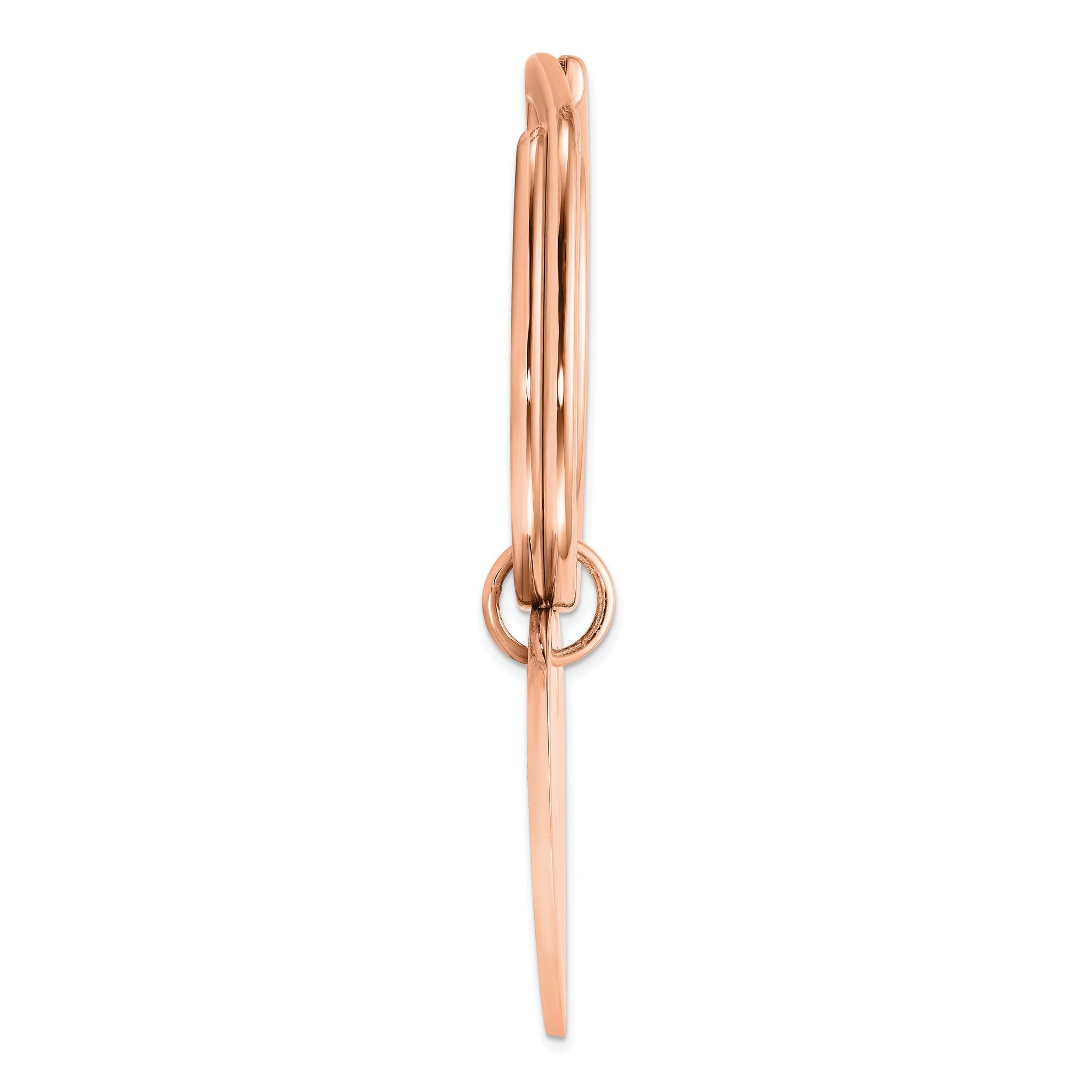 Sterling Silver Rose Gold-plated Heart Key Ring Secondary image