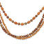 Sterling Silver Gold-plated Multi Stone Adj. 17in or 40in Necklace