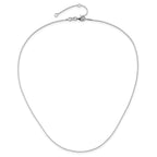 0.7mm 10K White Gold Box Chain