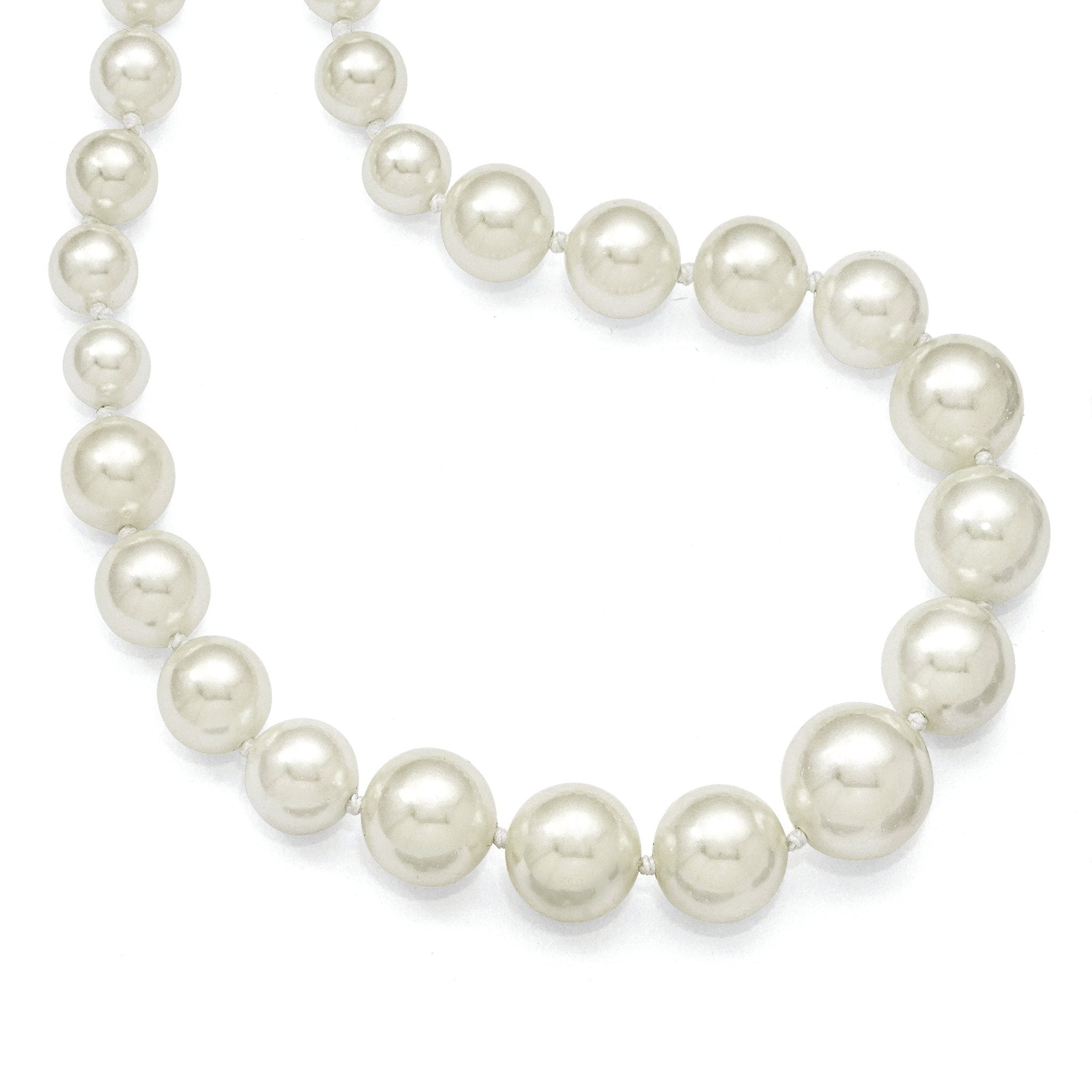 Majestik Sterling Silver Shell Pearl Necklace with Rhodium Plating Secondary image