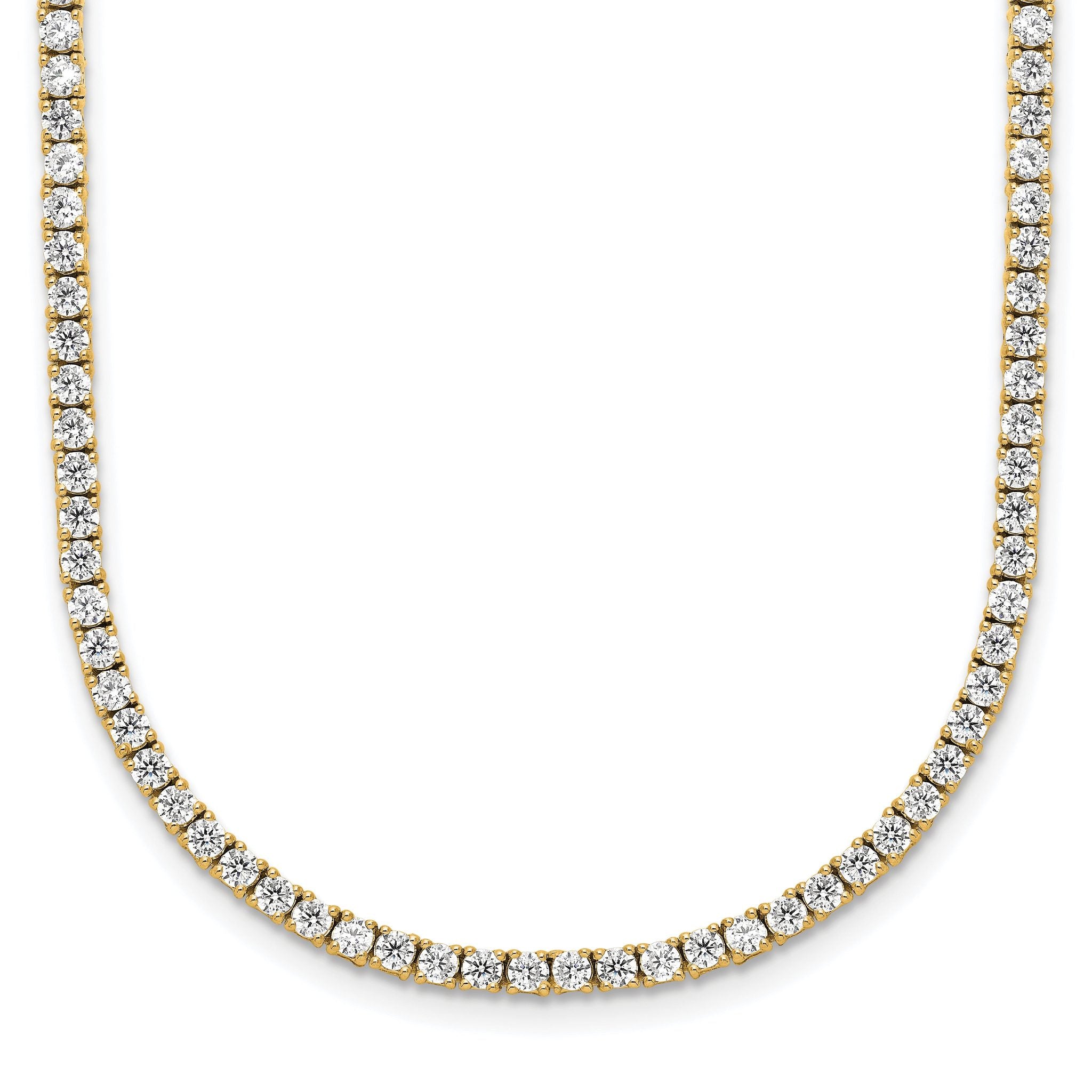 14k White Gold 5 carat Lab Grown Diamond VS/SI+ G+ Adjustable to 26 inch Tennis Bolo Necklace Main image