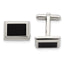 Stainless Steel Black IP-Plated Rectangle Cuff Links