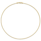 14K 1.2mm Detachable Clasp Omega Necklace