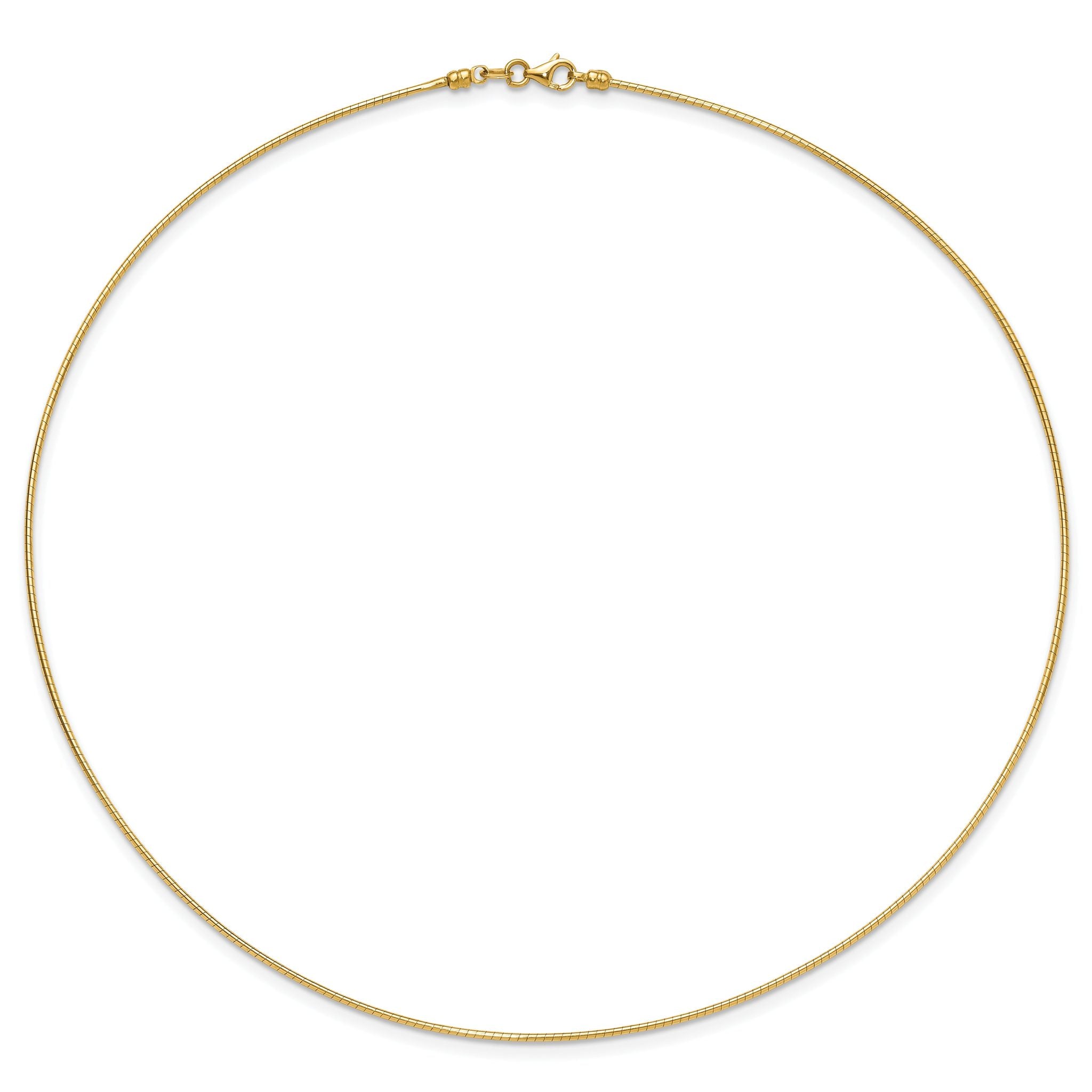 14K 1.2mm Detachable Clasp Omega Necklace