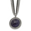 Reversible Blue Sandstone Necklace in Stainless Steel