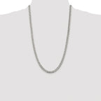Pavé Curb Chain Necklace in Sterling Silver, 5.5mm