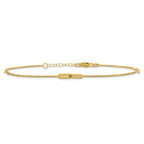 10K Polished Fancy 10in Plus 1in ext. Anklet
