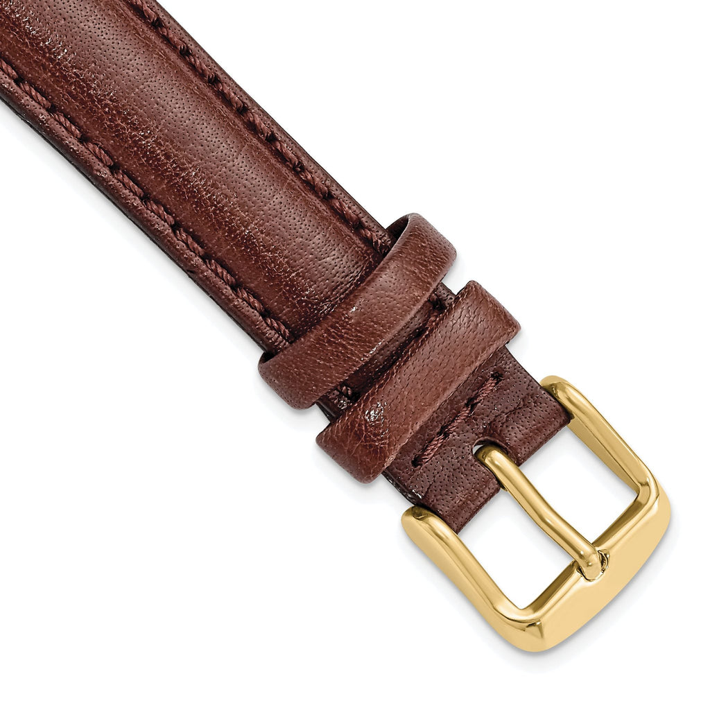 Havana Smooth Leather Watch Band in Brown, 24mm