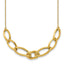Sophia Jewelers 14K Gold Fancy Link Necklace with Polished Texture
