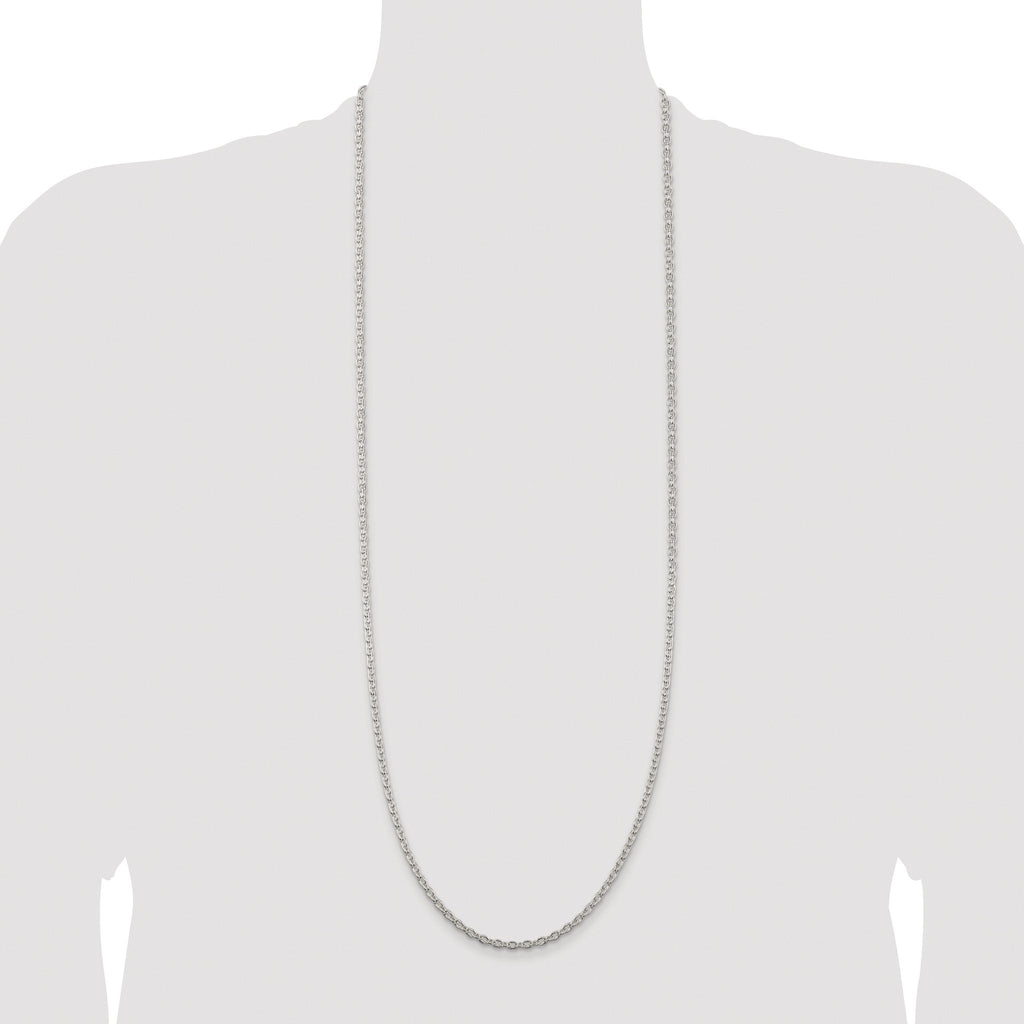 Cable Chain Necklace in Sterling Silver, 3.5mm