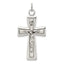 Sterling Silver 925 INRI Crucifix Pendant with Platinum Plating Polished Finish