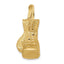 14K Gold Polished Hollow 3D Boxing Glove Pendant for Men