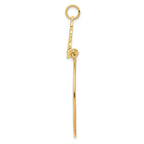 10K Gold 5 Hearts Charm Holder with Polished Finish Elegant Design